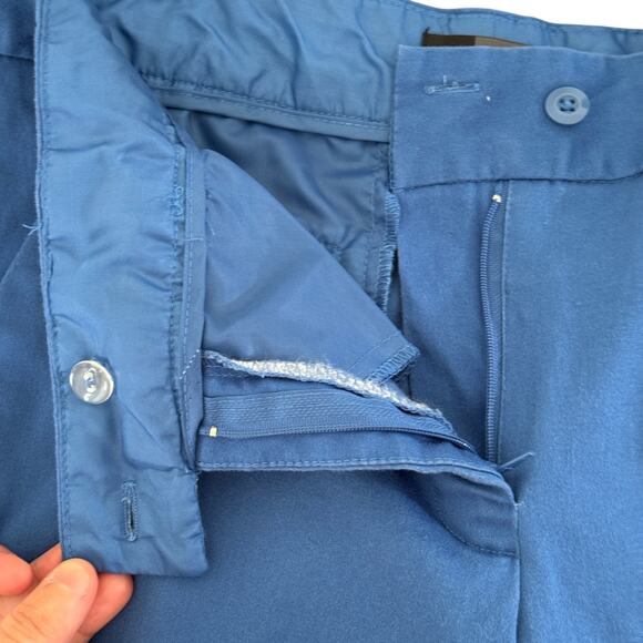 The Limited Shorts Size 12 Blue Cuffed Cotton Blend Stretch Casual Bermuda - Picture 13 of 13